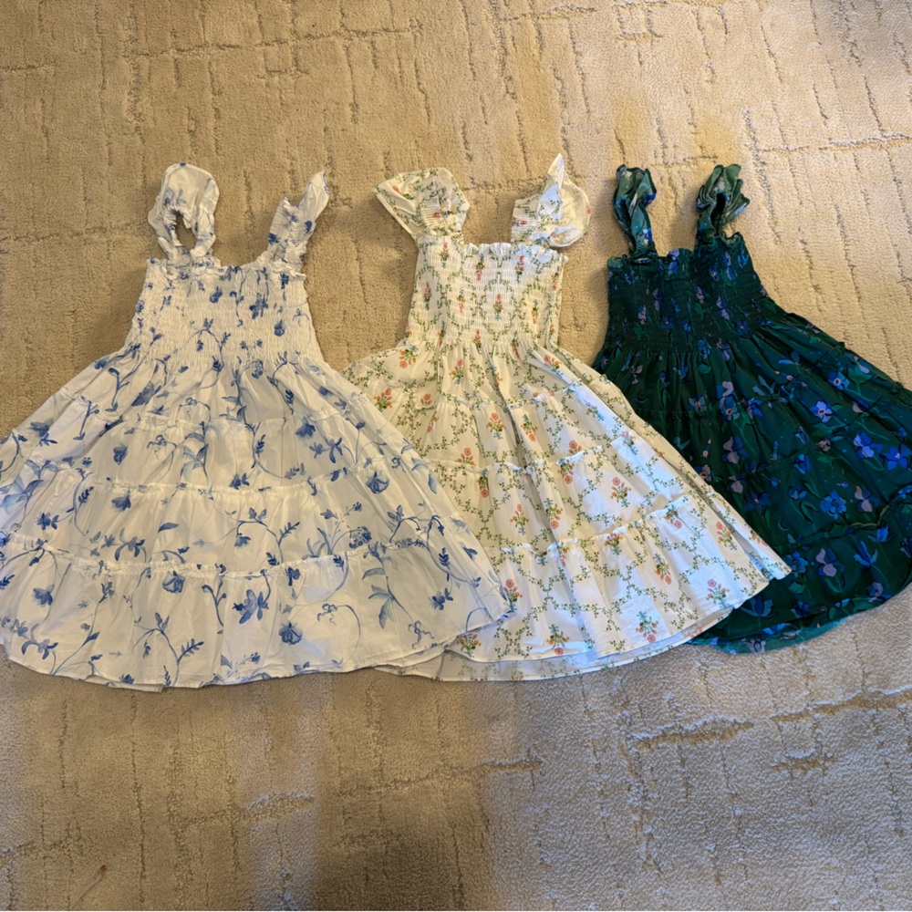 Set of 3 Tiny Nap Dresses Hill House Home size 5-6yrs